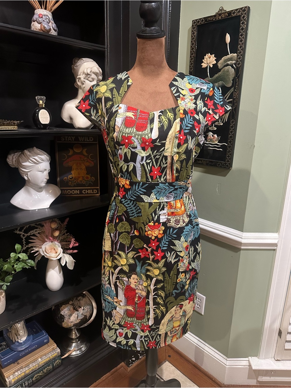 Grace Karin Frida Kahlo Retro Sheath Dress – Size Large